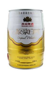 燕京啤酒 燕京12度原浆白啤5L桶装啤酒